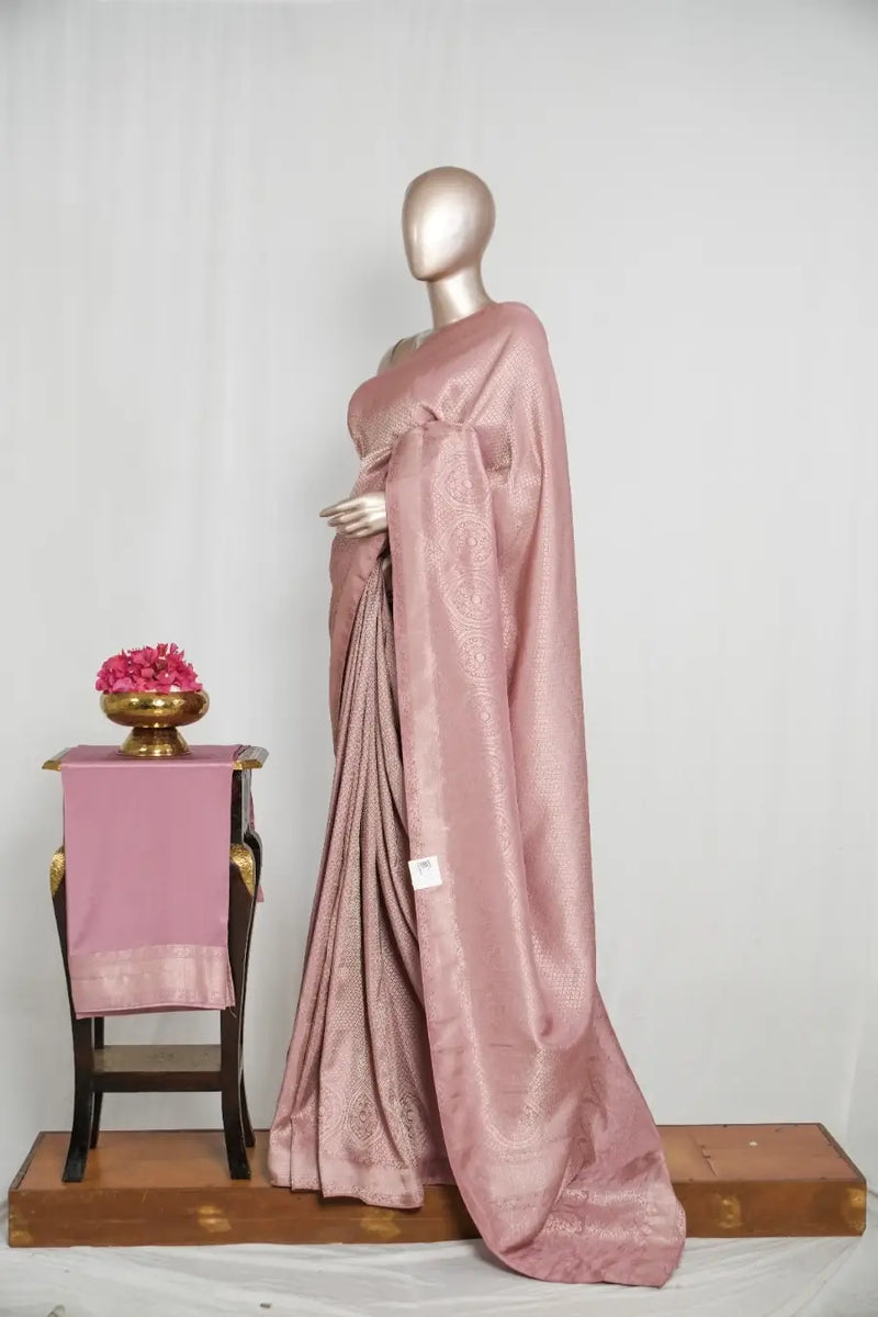 Semi silk with rich brocade weave Sarees  SAN4625