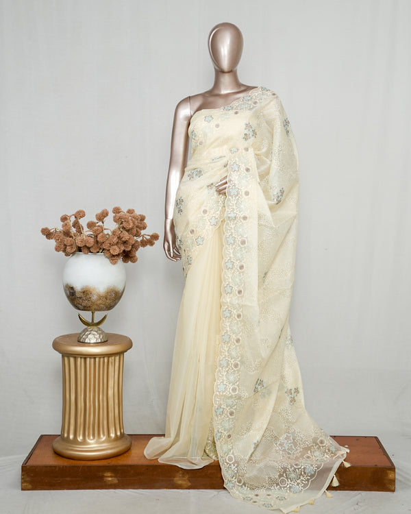 Organza Embroidery Saree  SAN5306