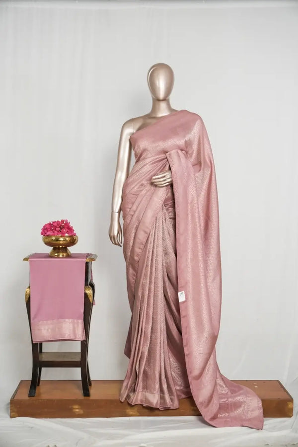 Semi silk with rich brocade weave Sarees  SAN4625