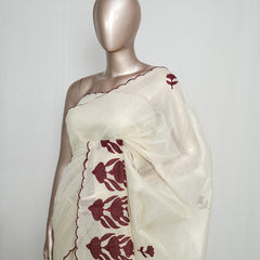 Tissue Kota Appliqué Embroidery Saree  SAN5174