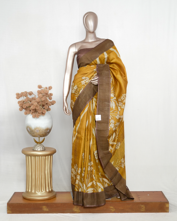 Printed Tussar Silk Saree SAN4184