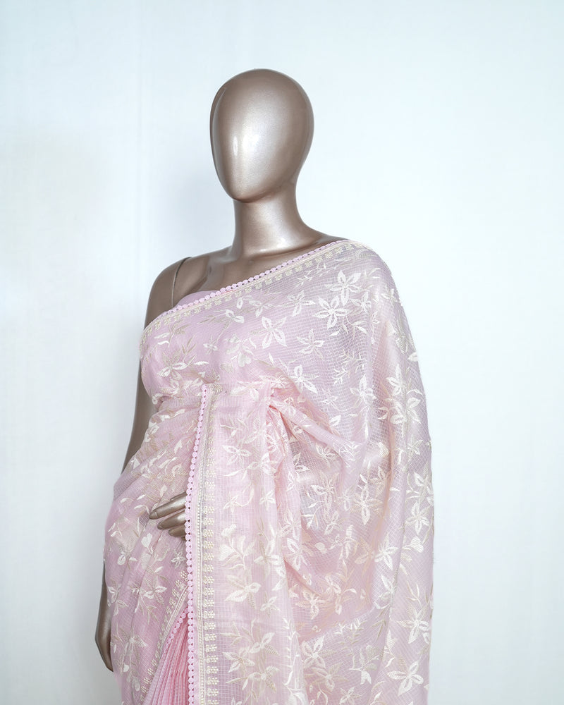 Cotton Kota Embroidered Saree SAN4039