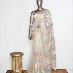 Pure Organza Embroidered & Appliqué Saree  SAN4938