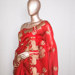 Pure Organza Designer Saree  SAN4933