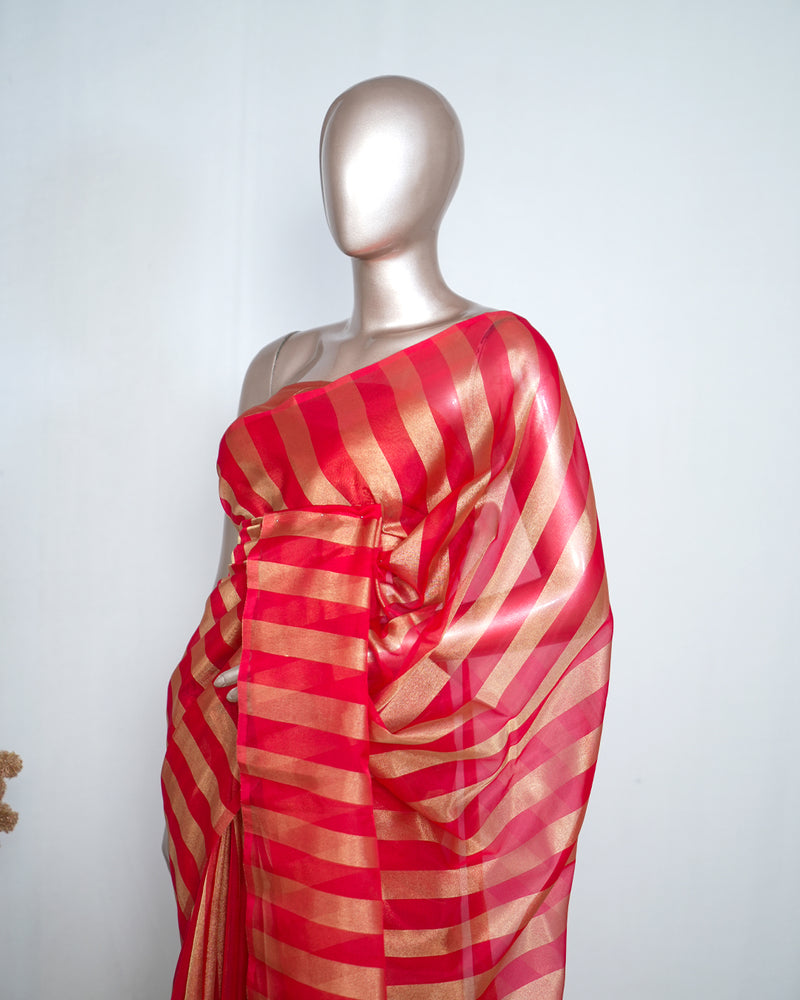 Organza with Tissue Silk Saree SAN4483