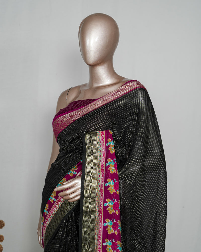 Mysore Semi Silk Saree with Kalamkari SAN5043