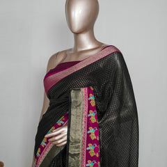 Mysore Semi Silk Saree with Kalamkari SAN5043