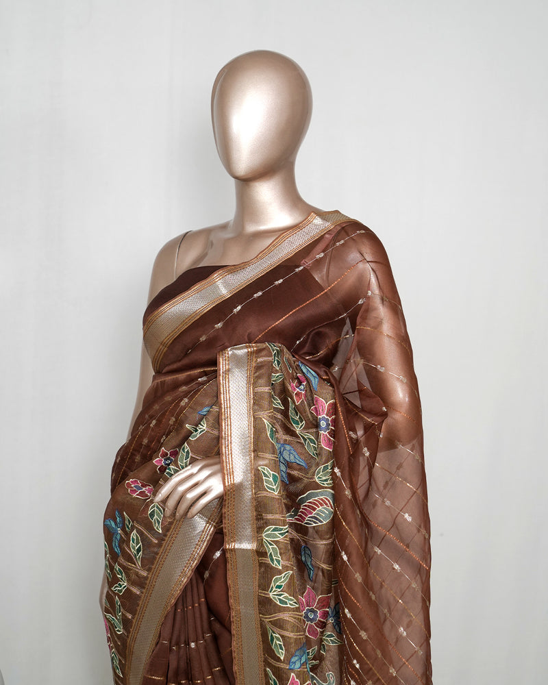 Organza Tissue Saree SAN4939