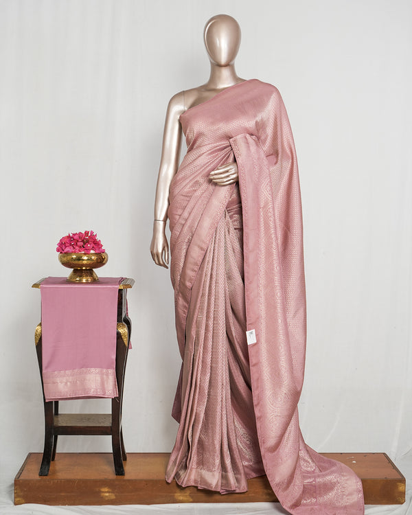 Semi silk with rich brocade weave Sarees  SAN4625