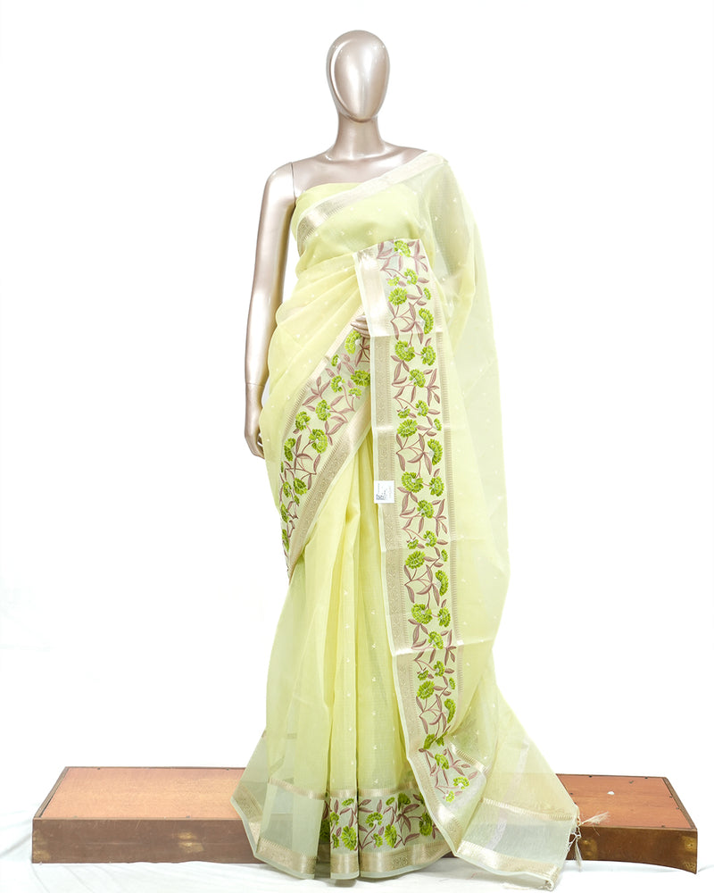 floral Tissue Organza J 005396
