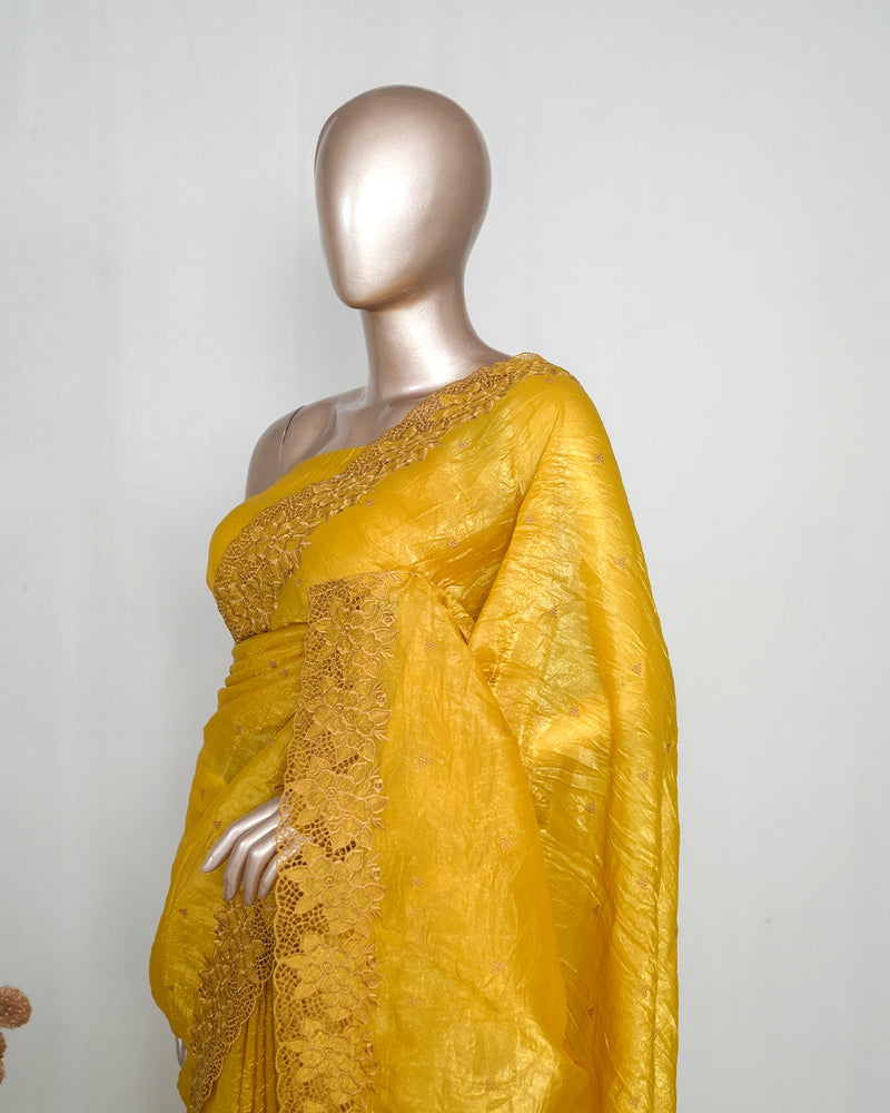 Shimmer Crushed _Crushed Tissue EMB Saree (₹4300) A 004111