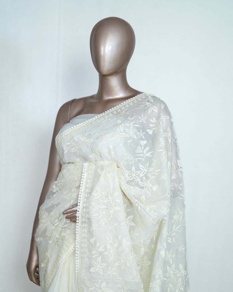 Embroidered Sheer Organza Saree SAN4041