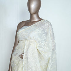 Embroidered Sheer Organza Saree SAN4041