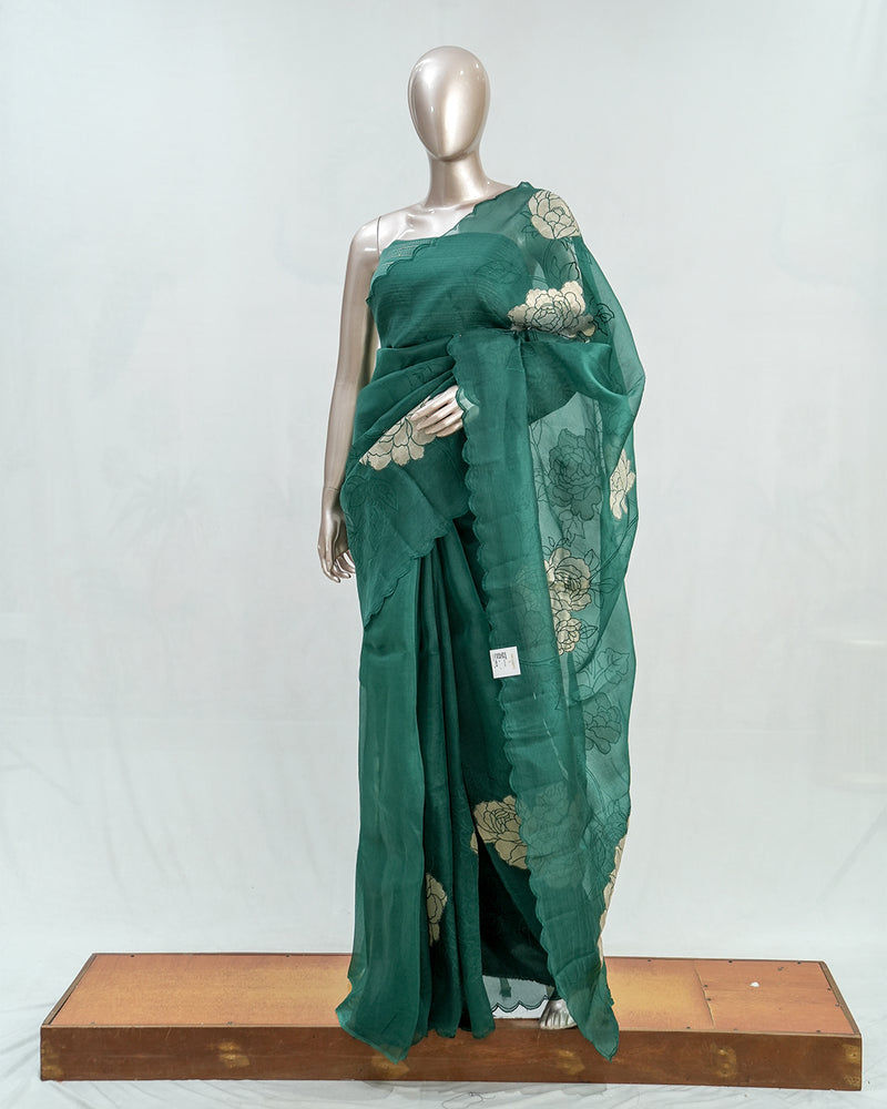 Glass Organza Saree D SAN5389