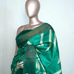Floral Printed Tussar Silk Saree SAN4204
