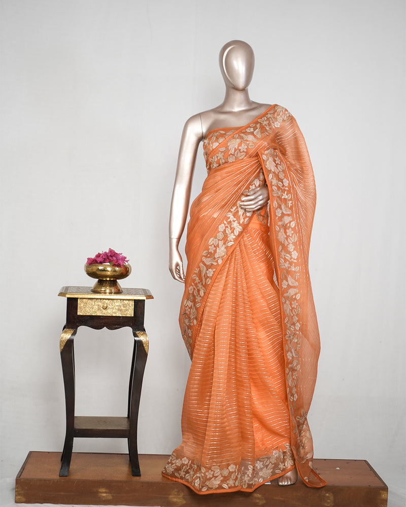 Pure Organza  Embroidery Saree  SAN4935