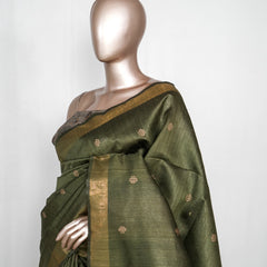 Tussar Silk Saree with Kalamkari Pallu SAN4051