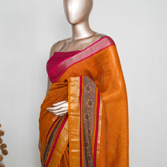 Mysore Semi Silk Saree with Kalamkari SAN5067