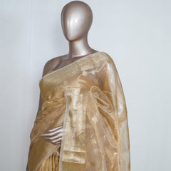 Pure Golden Tissue Silk Saree SAN4386