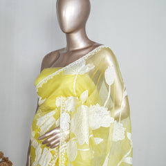 Organza Saree with Appliqué Work  SAN5016