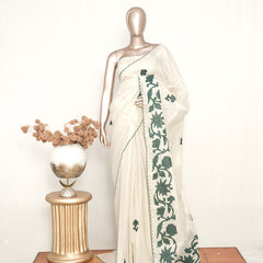 Tissue Kota Appliqué Embroidery Saree  SAN5175