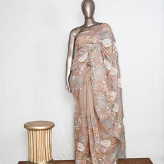 Pure Organza Embroidered & Appliqué Saree   SAN4938