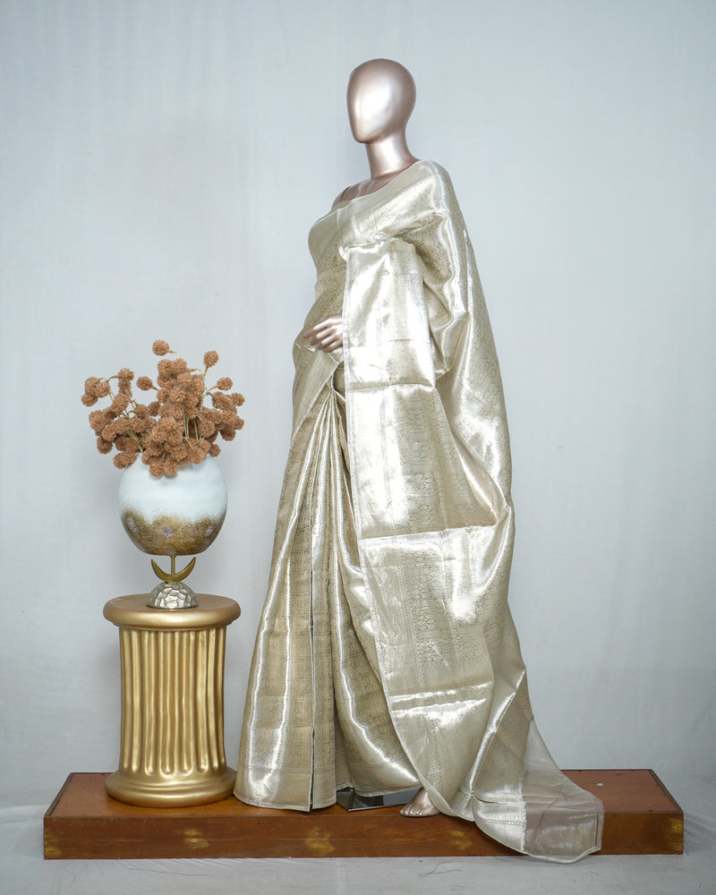 Pure Silver Tissue Saree  SAN4255