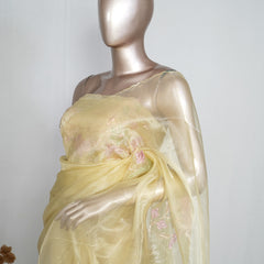 Crystal Organza Handworked Saree  SAN4814