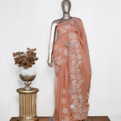 Striped Pure Viscose Organza Saree SAN4264