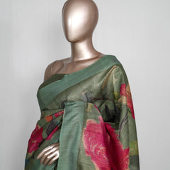 Printed Tussar Silk Saree SAN4055