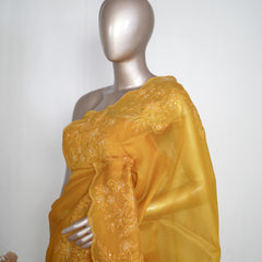 Pure Organza Handworked Saree  004937