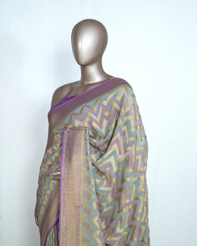 Georgette Banarasi Silk Saree SAN4395