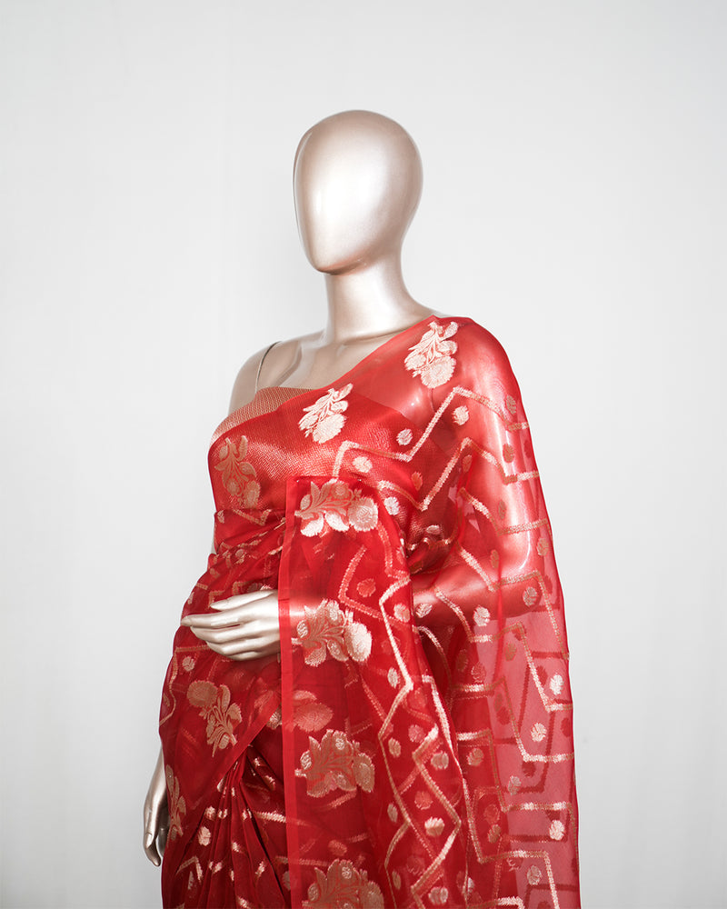 Pure Organsa Banarasi Saree SAN4818