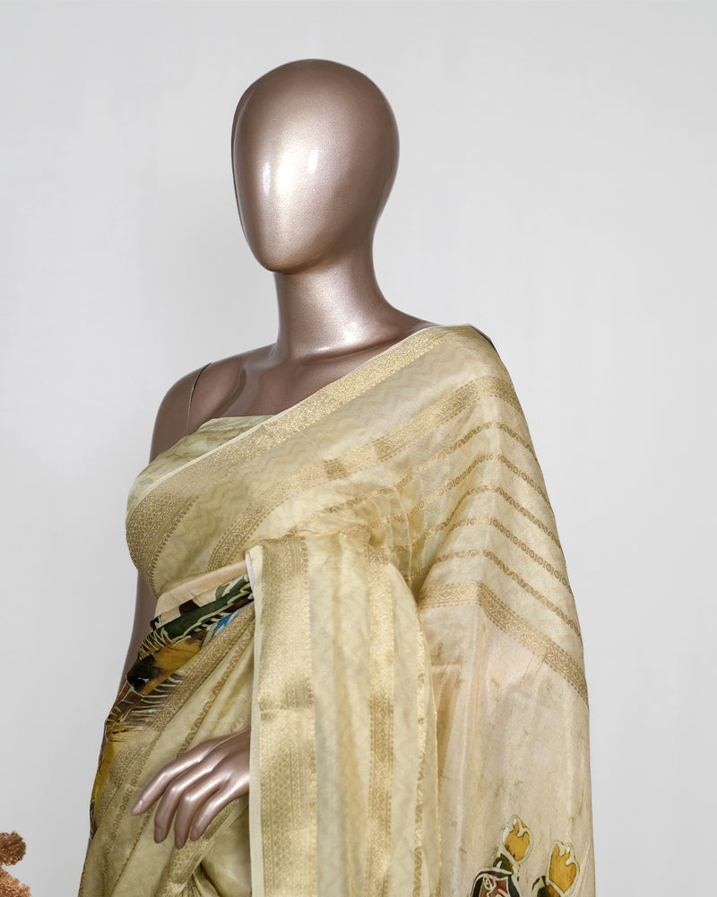 Print Mysore Silk Saree SAN4438