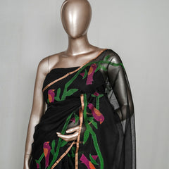 Pure Kora Silk Organza Saree with Jamdani Weaving  SAN4929