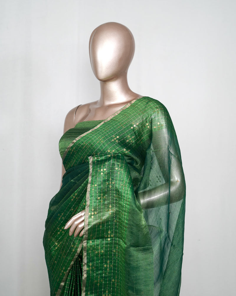 Pure Organza Saree with Sequin Weaving SAN4951