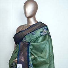Tussar Silk Saree with Bavunchi Border SAN4228