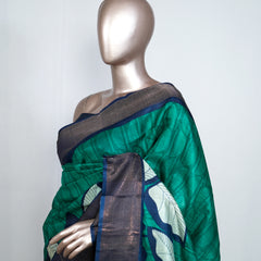 Printed Tusser Silk Saree SAN4179