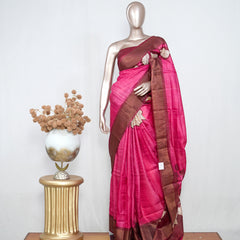 Printed Tusser Silk Saree  SAN4172