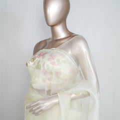 Crystal Organza Handworked Saree  SAN4805