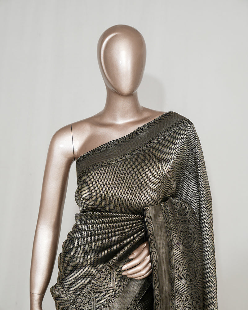 Semi silk with rich brocade weave  SAN4631