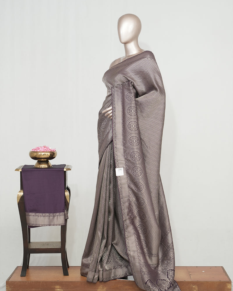 Semi Silk Brocade Banarasi Saree  SAN4638