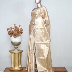 Pure Golden Tissue Silk Saree SAN4256