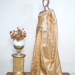 Pure Golden Tissue Silk Saree SAN4386