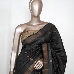 Tussar Silk Saree with Kalamkari Pallu SAN4054