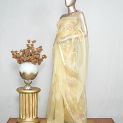 Crystal Organza Handworked Saree  SAN4814