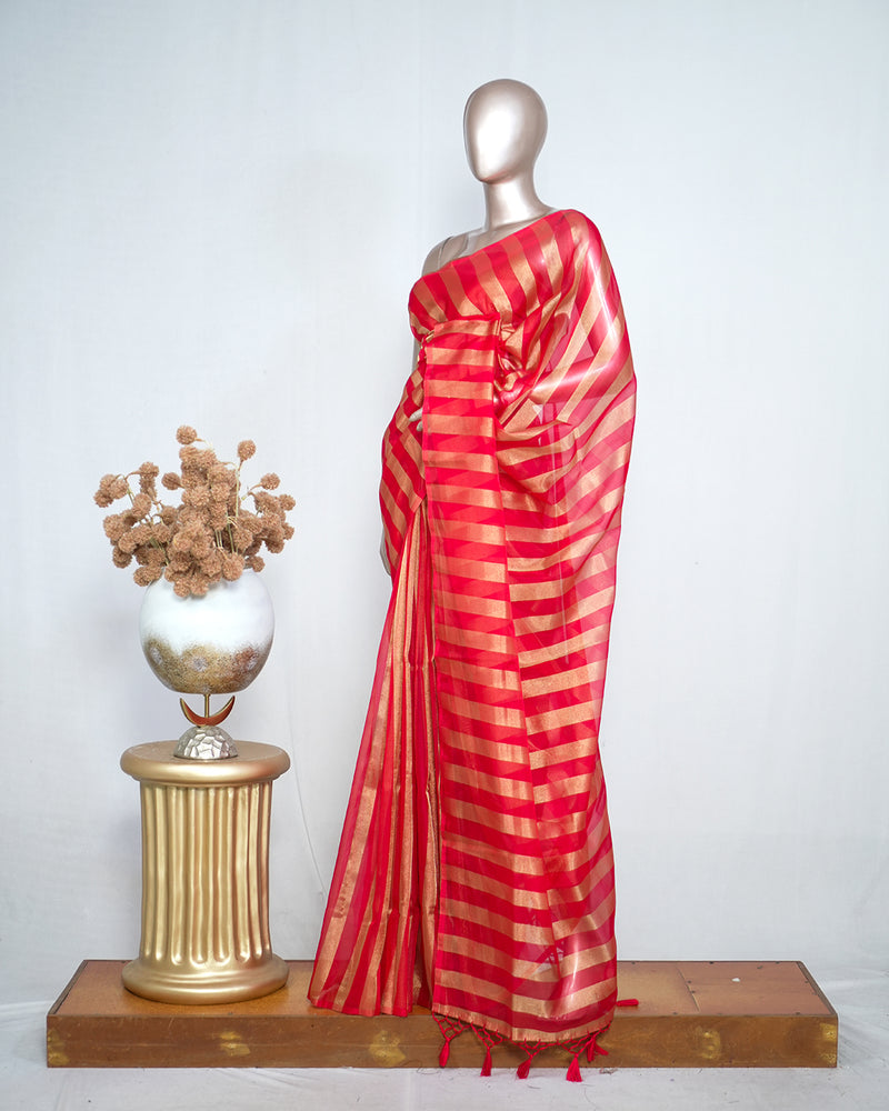 Organza with Tissue Silk Saree SAN4483