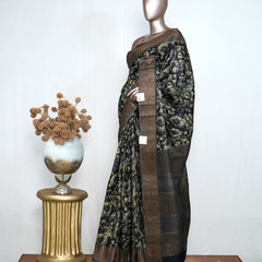 Pure Printed tusser silk SAN4223