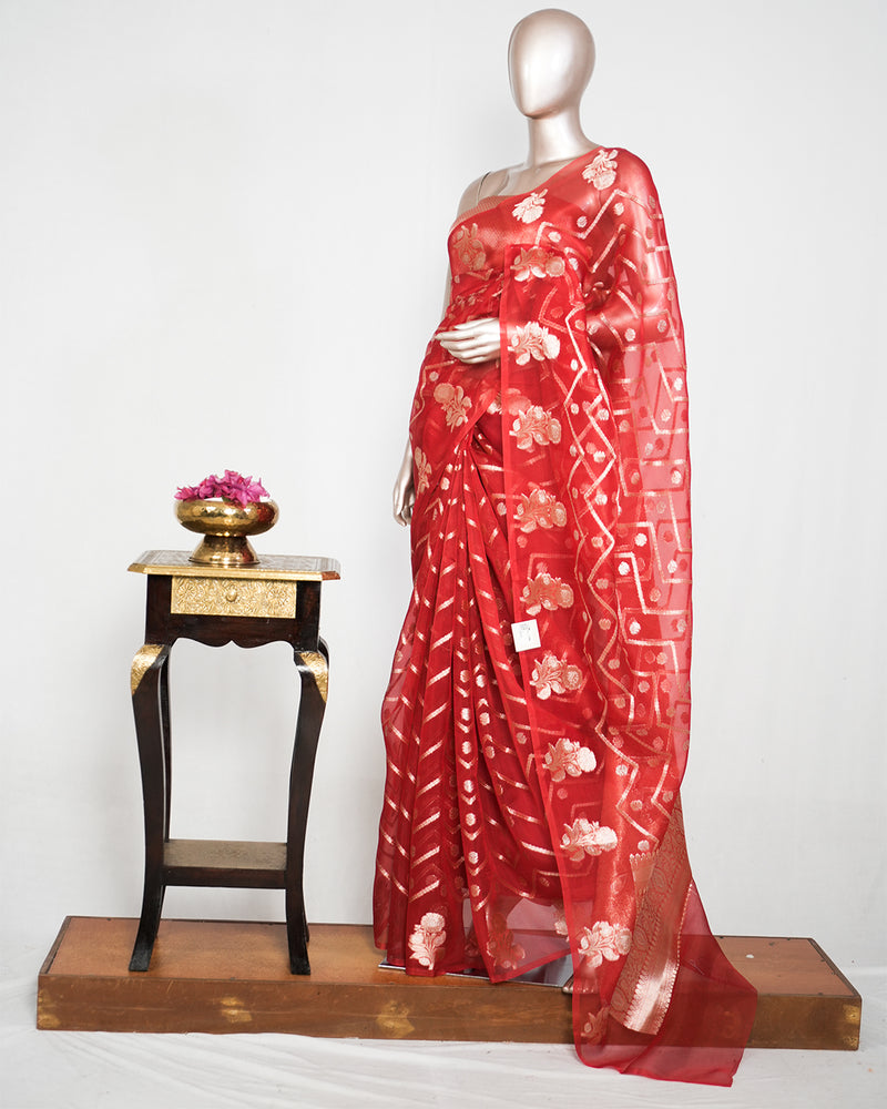 Pure Organsa Banarasi Saree SAN4818