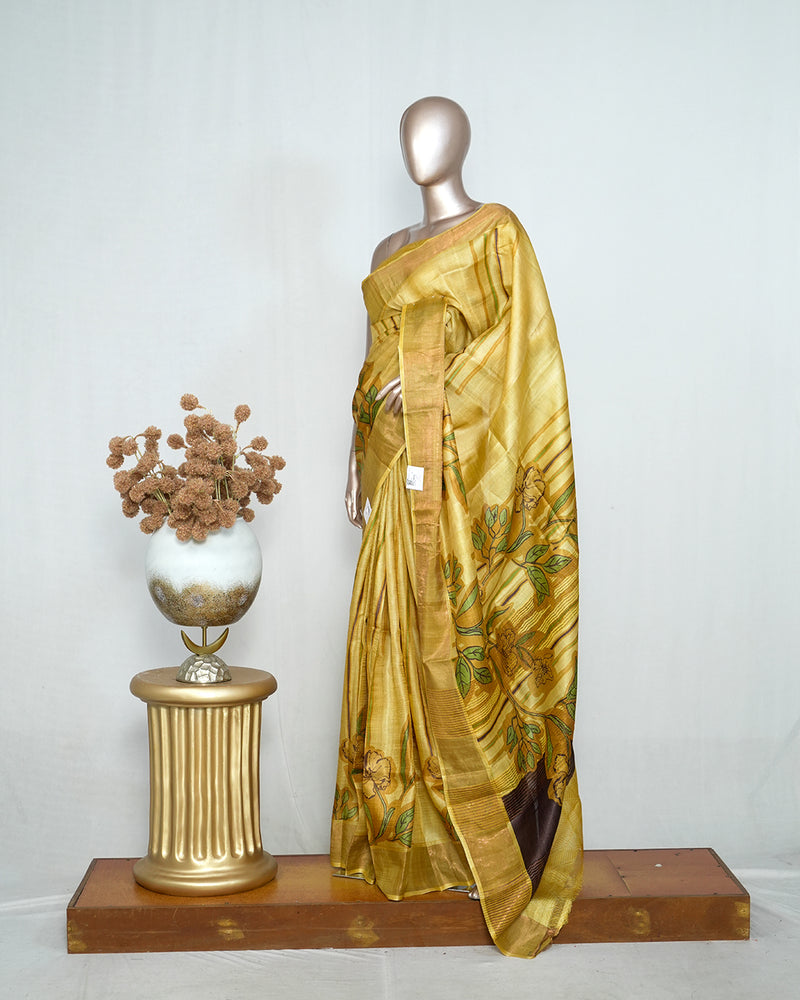 Printed Tussar Silk Saree SAN4212
